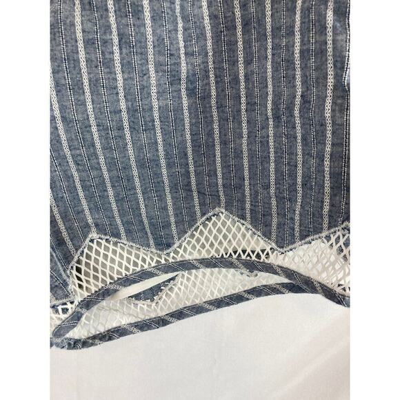 Hem & Thread Striped Chambray Shorts Size small - Picture 2 of 7